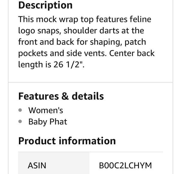 Baby Phat Medical Uniform Scrub Top - Picture 3 of 6